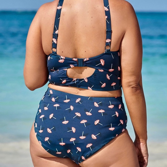 NIP TUCK CURVE high waist bottoms &knot bikini top - Picture 3 of 14